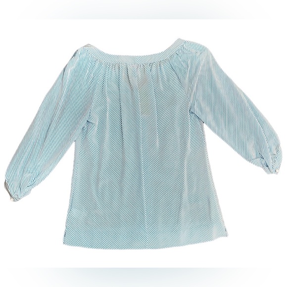 Lilly Pulitzer Silk Moxy Top - Flutter Blue Lucky Diagonal Stripe - Picture 2 of 3